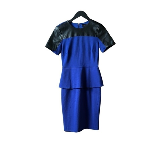 COPY - Ted Baker London dress blue with lather details size XS/S it is stretchy… - Picture 3 of 8